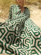 Women's Dresses Printed Lapel Long Sleeve Shirt Dress